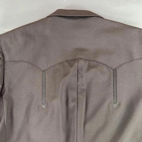 VTG Pagano West Blazer Men 48 L Black Tuxedo Tails Bolero Cropped Smiles NWT USA - Picture 8 of 9